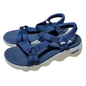 Skechers GOwalk Massage Fit Transcend Navy Blue Women's Size 8 New Without Box